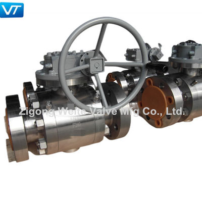 qualità  1500LB F316 Stainless Steel Flanged Ball Valve Gearbox Actuator 4 Inch F316 Ball Valve fabbrica